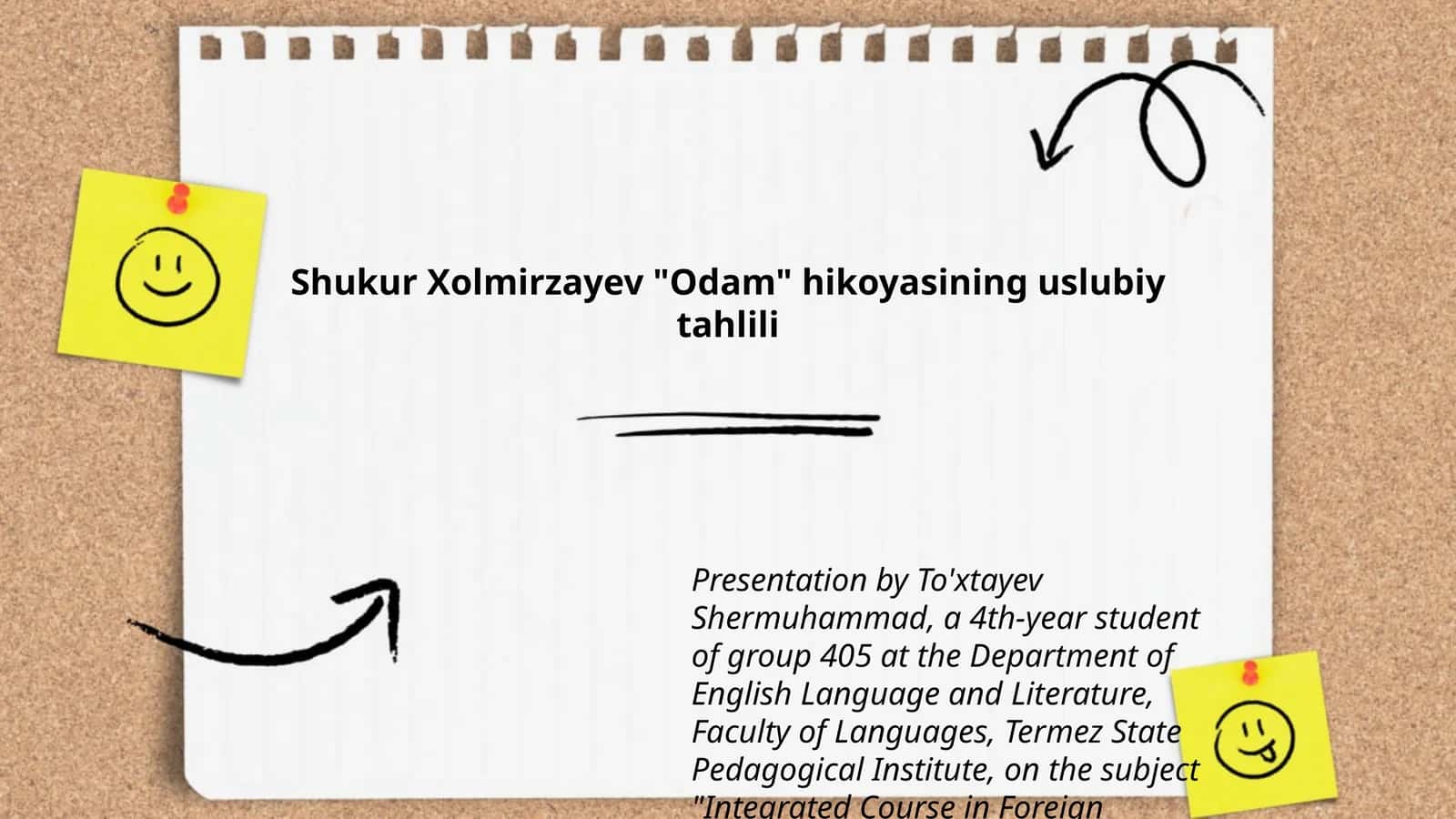 Odam hikoyasining uslubiy tahlili 1