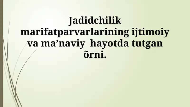 Jadidchilik harakati 1