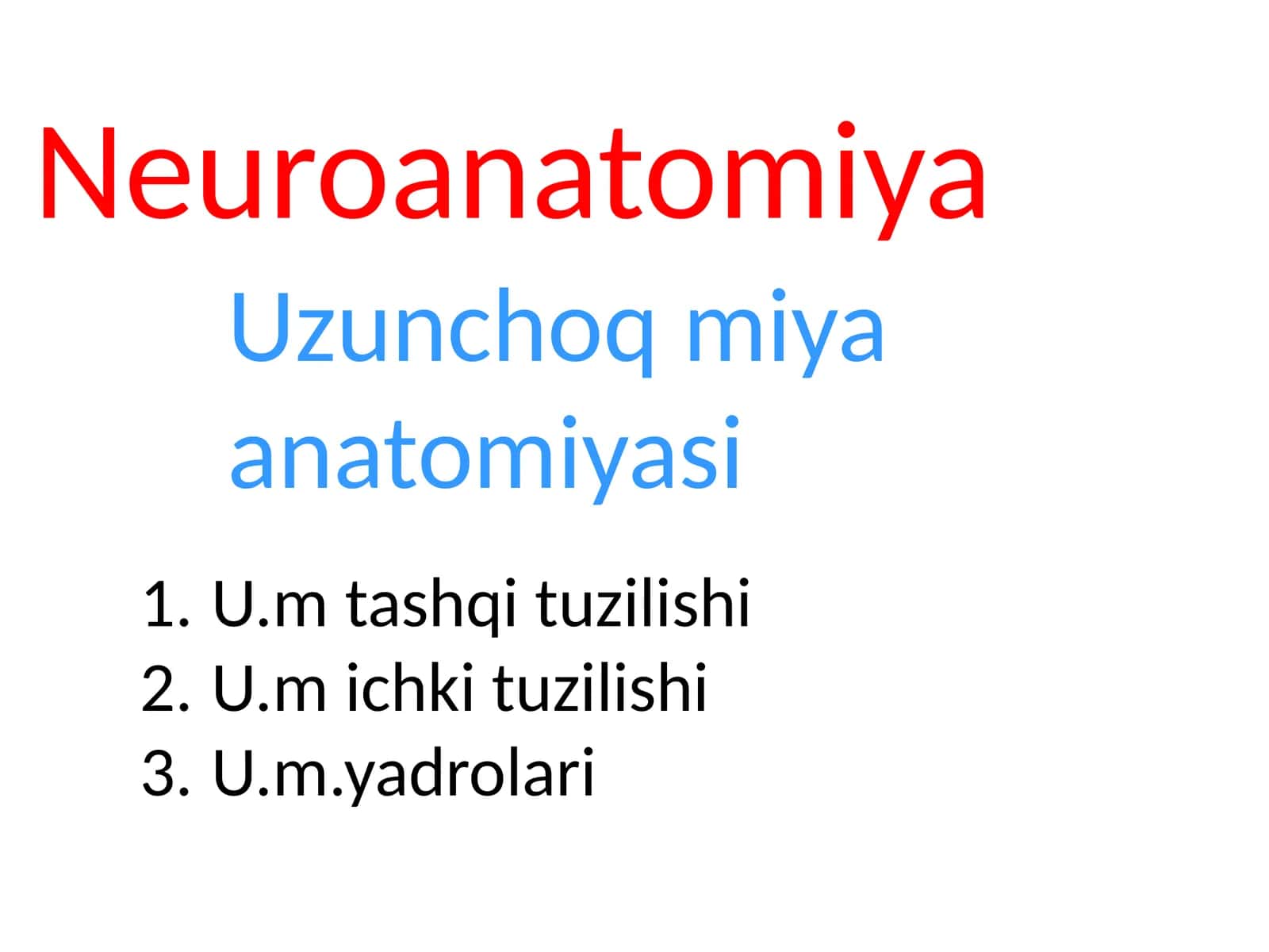 Neuroanatomiya 1