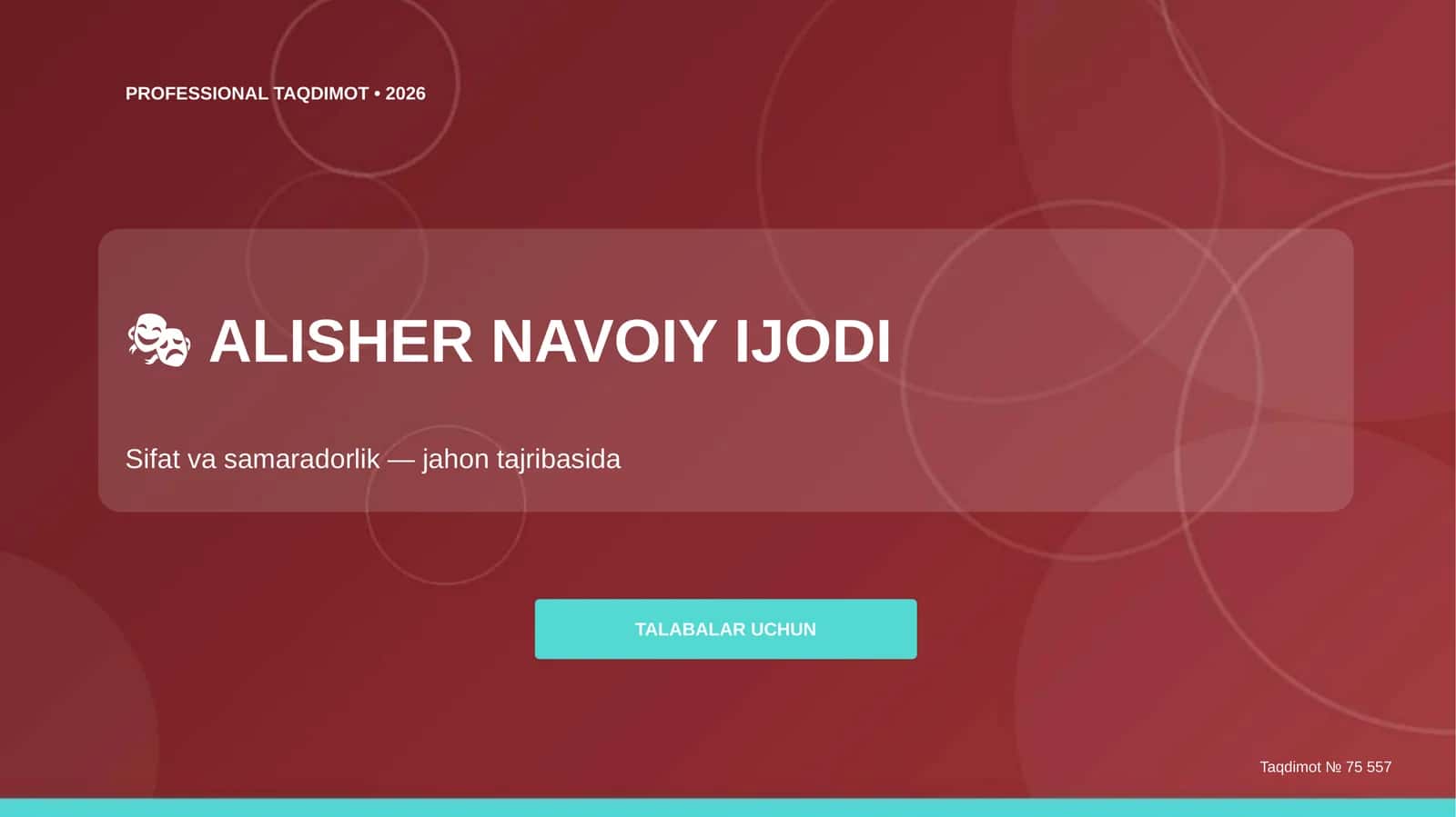 ALISHER NAVOIY IJODI 1