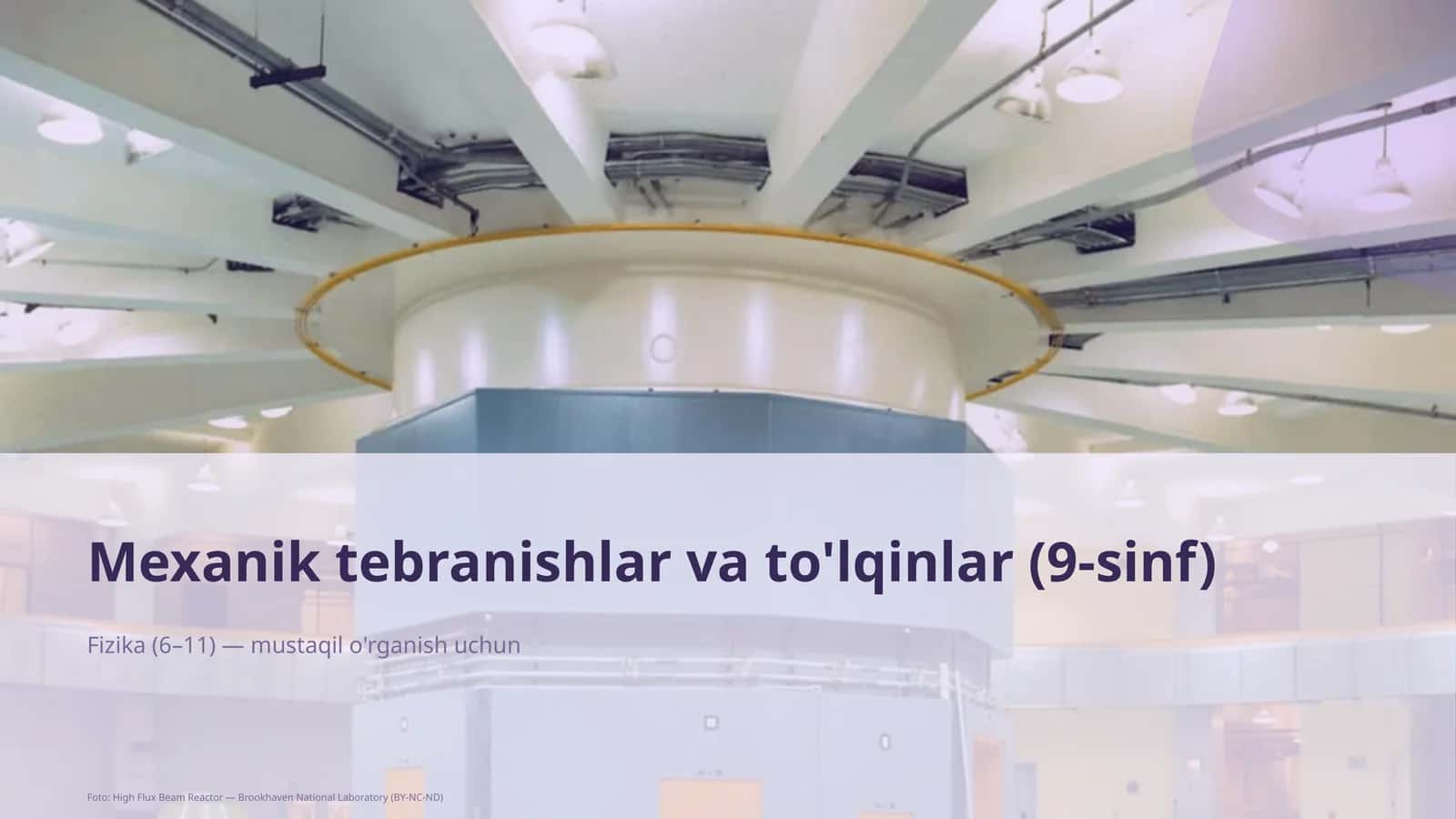 Mexanik tebranishlar va to'lqinlar (9-sinf) 1