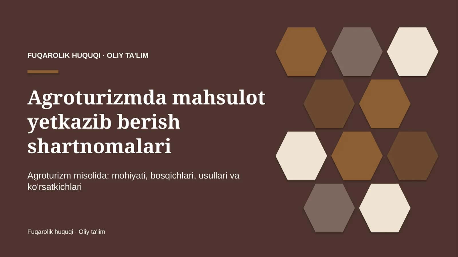 Agroturizmda mahsulot yetkazib berish shartnomalari 1