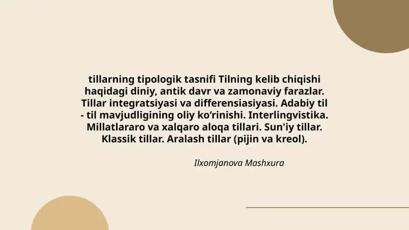 Tillarning tipologik tasnifi 1