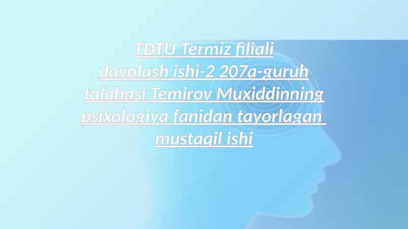 MDH davlatlardagi sogʻliqni saqlashdagi psixolog xizmatlarningva yevropa davlatlaridagi psixologiya 1