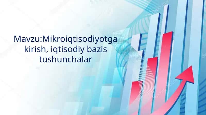Mikroiqtisodiyotga kirish, iqtisodiy bazis tushunchalar 1