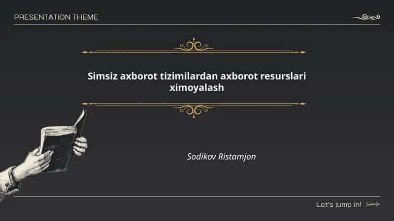 Simsiz axborot tizimilardan axborot resurslari ximoyalash 1