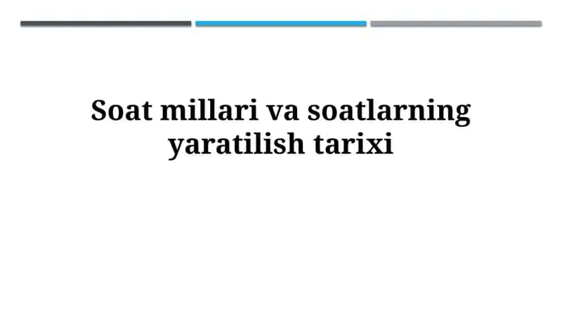 Quyosh soatlarining kelib chiqishi 1