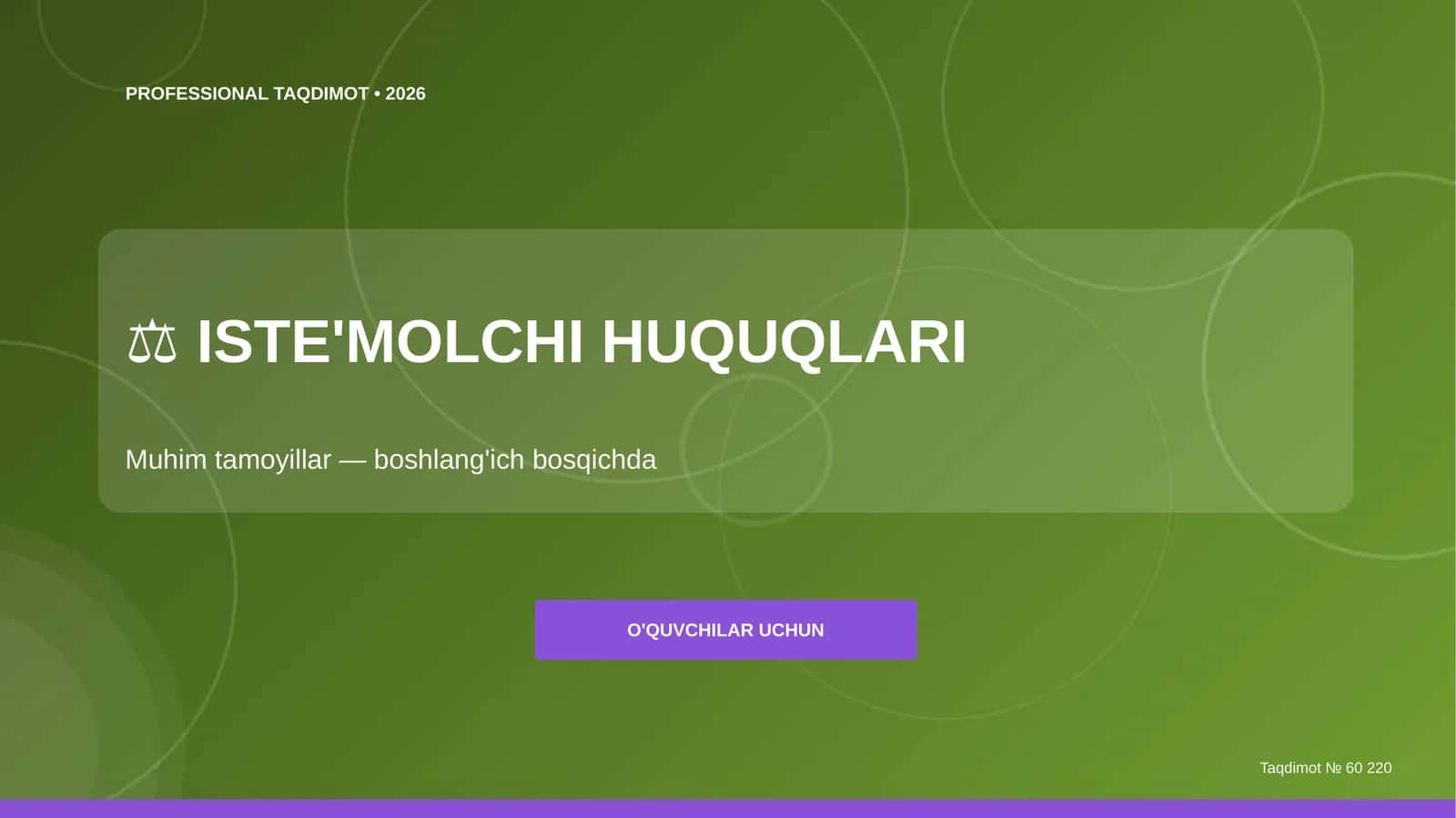 Iste'molchi huquqlari: muhim tamoyillar 1