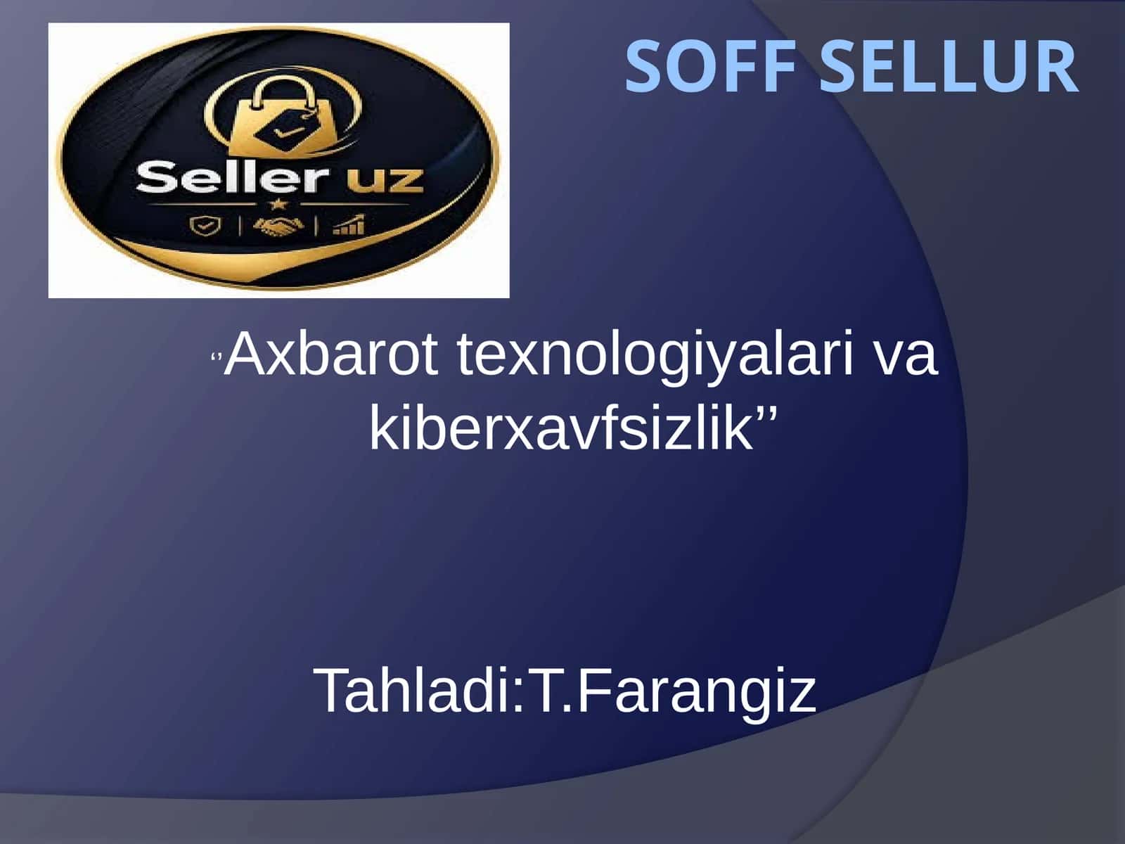 Axborot texnologiyalari va kiberxavfsizlik 1