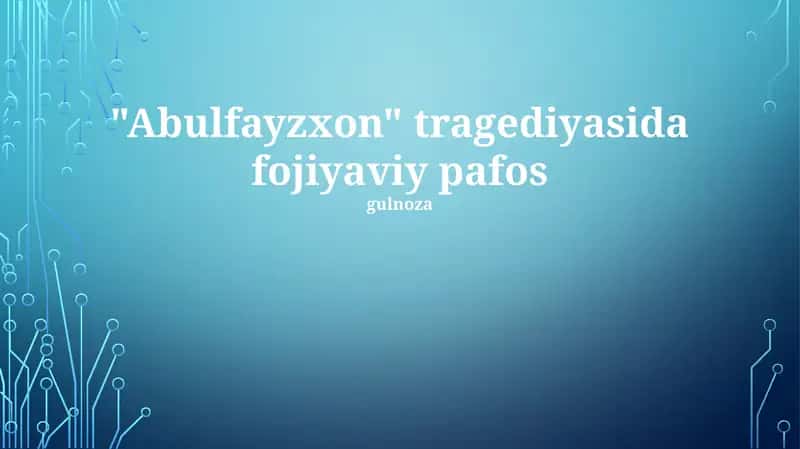 "Abulfayzxon" tragediyasi 1