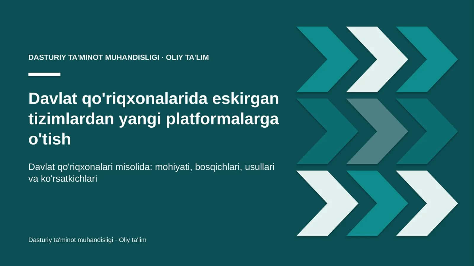 Davlat qo'riqxonalarida eskirgan tizimlardan yangi platformalarga o'tish 1