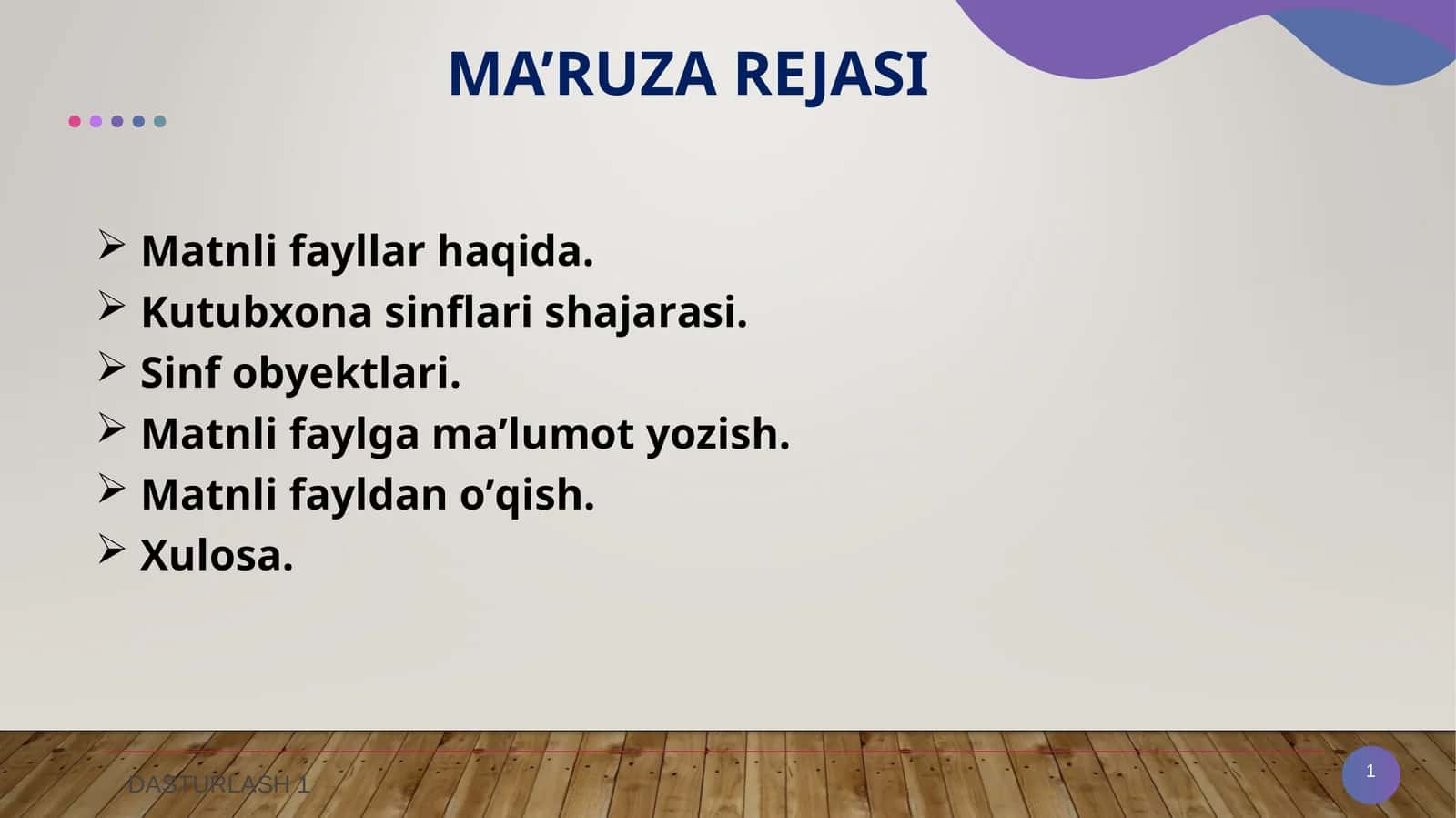 Matnli fayllar haqida 1