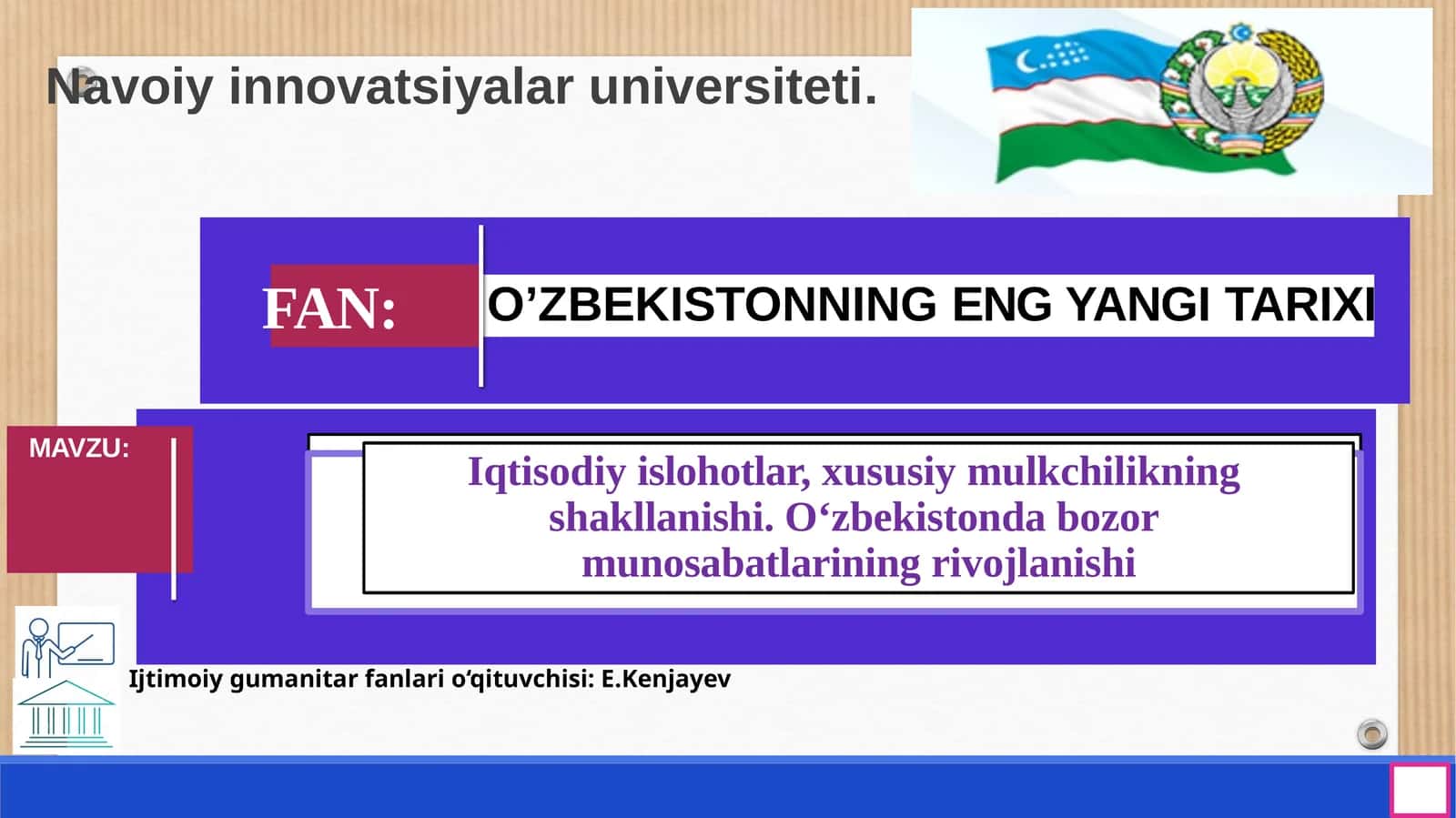 O‘ZBEKISTONNING ENGYANGI TARIXI 1