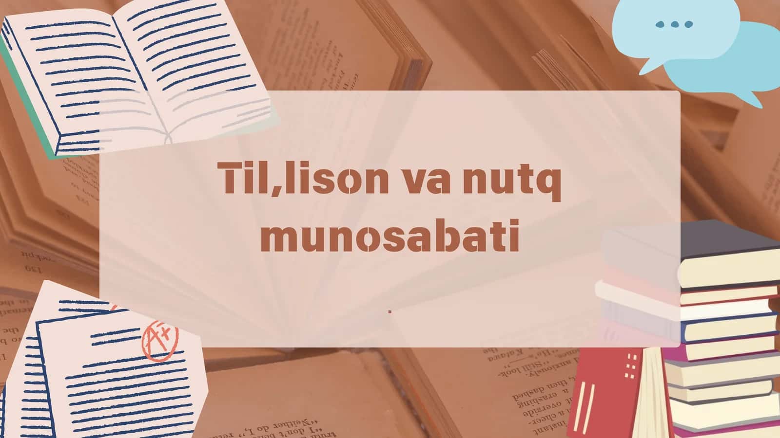 Til,lison va nutq munosabati 1