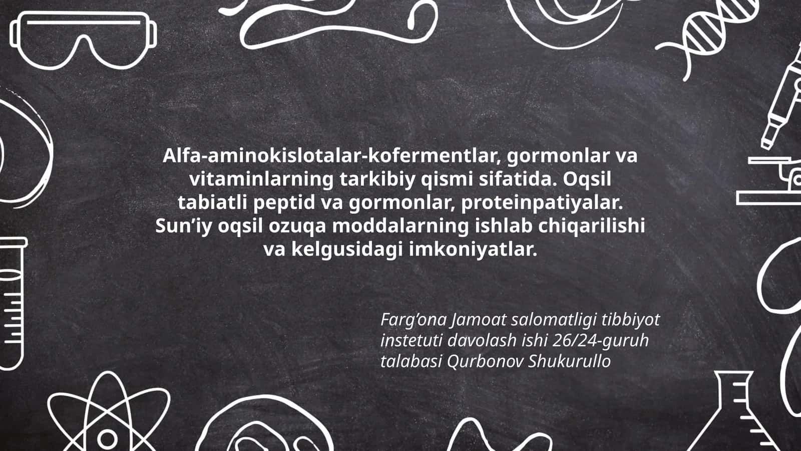 Alfa-aminokislotalar-kofermentlar, gormonlar va vitaminlar 1