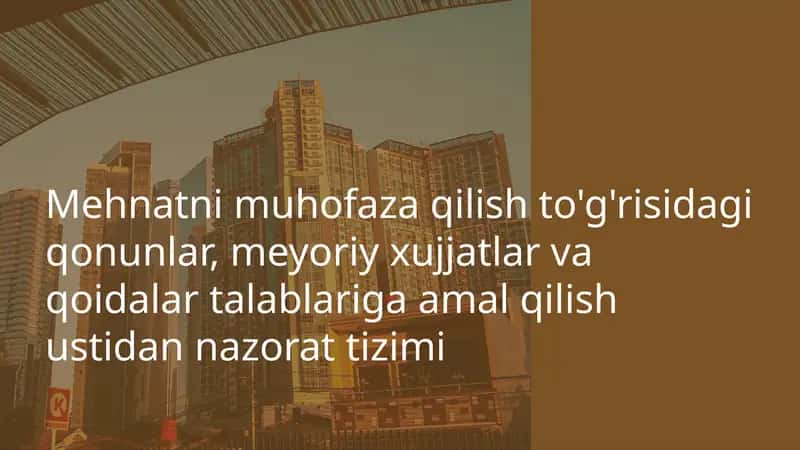 Mehnatni Muhofaza Qilish Qonunlari 1