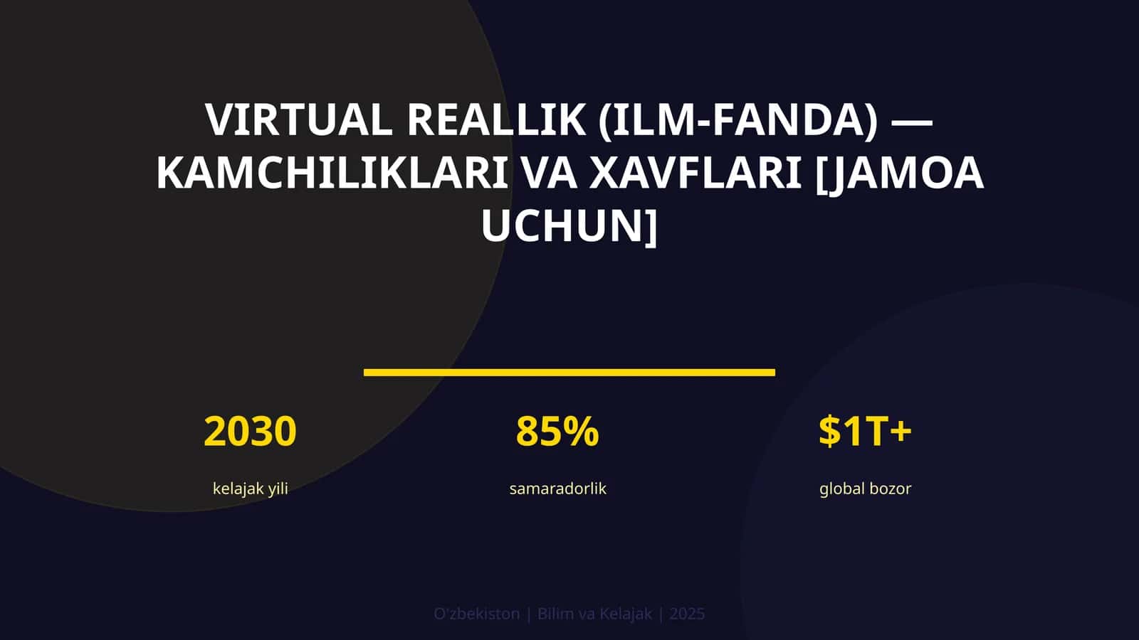 VIRTUAL REALLIK (ILM-FANDA) — KAMCHILIKLARI VA XAVFLARI [JAMOA UCHUN] 1