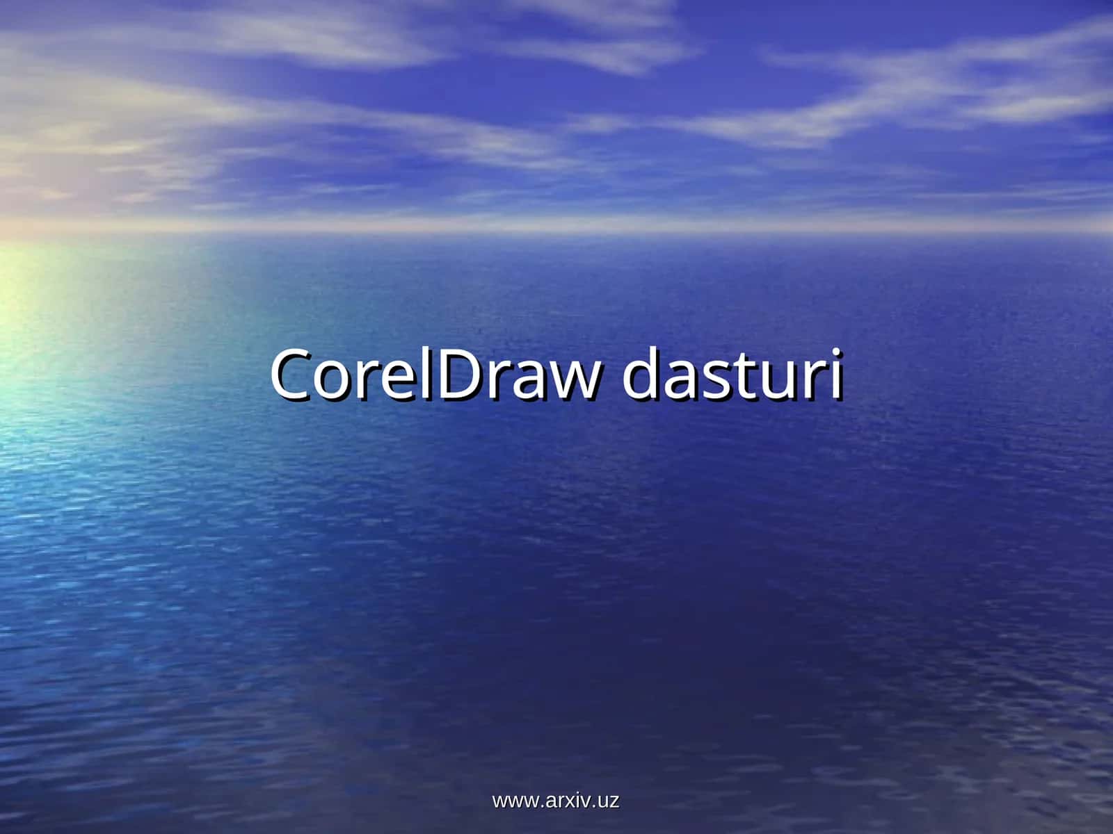 CorelDraw dasturi 1