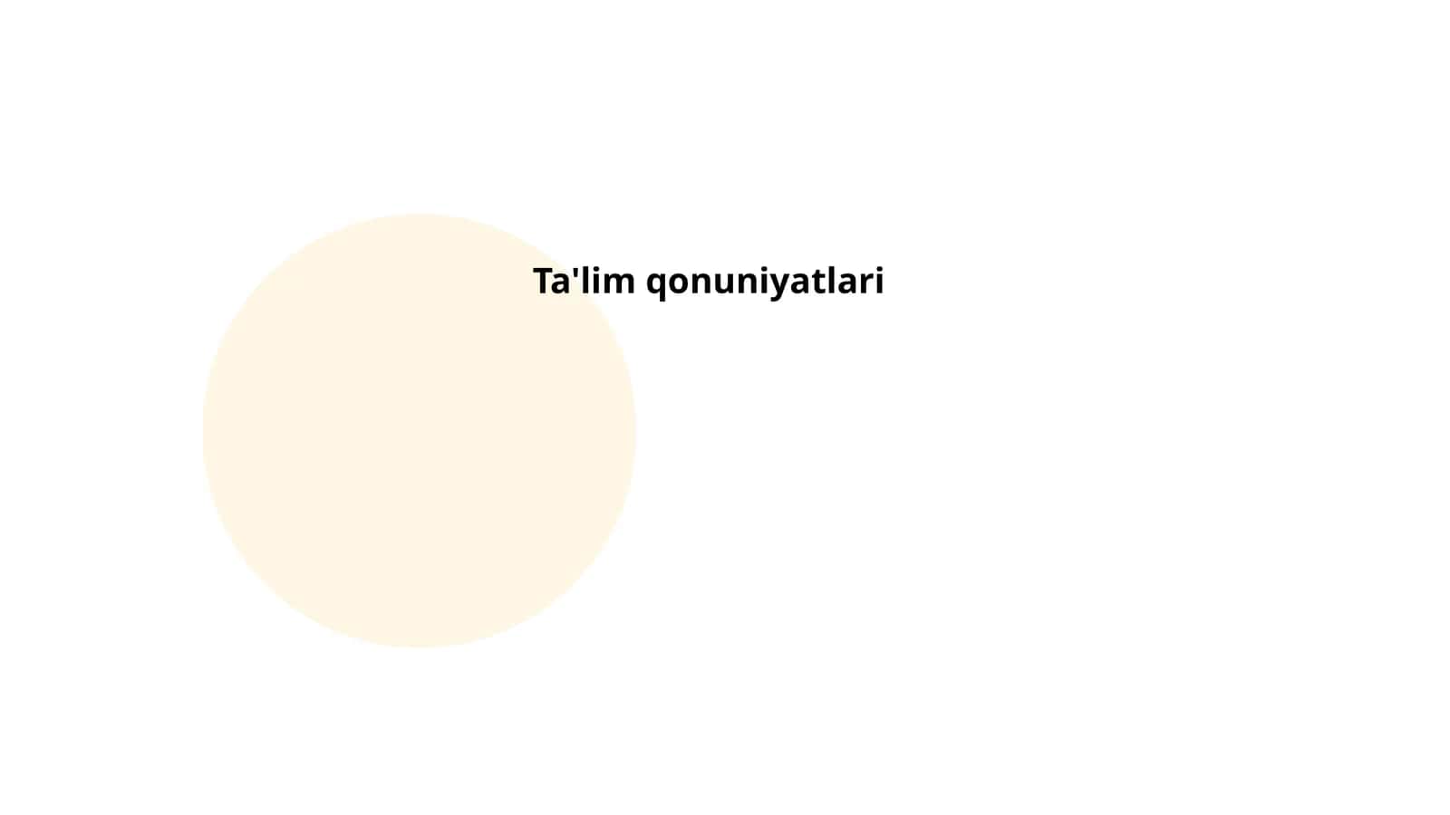 Ta'lim qonuniyatlari 1