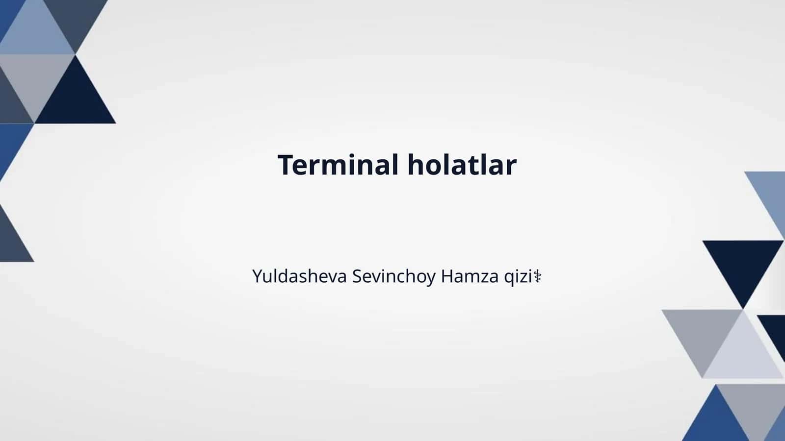 Terminal holatlar 1