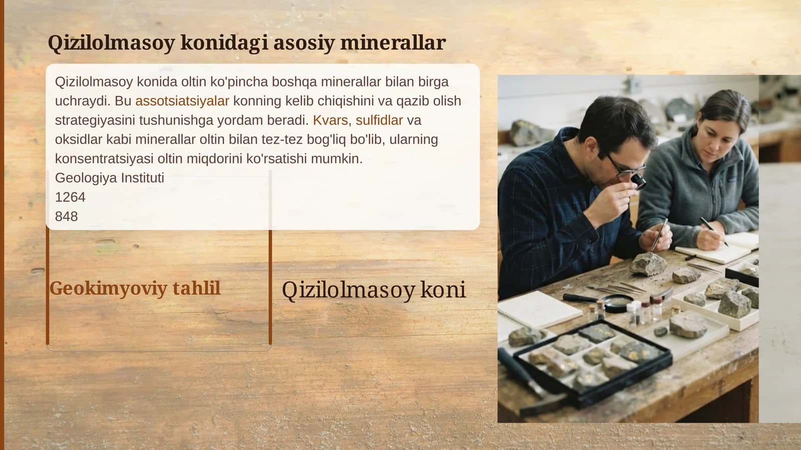 Qizilolmasoy oltin koni va ma'danli maydoni geologiyasi 1