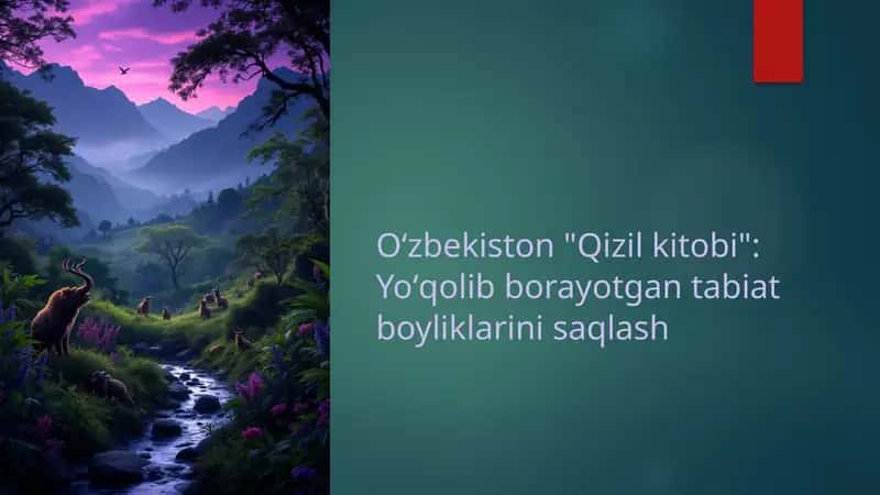 Oʻzbekiston "Qizil kitobi": Yoʻqolib borayotgan tabiat boyliklarini saqlash 1