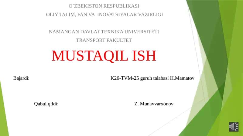 DIVIGATELNING ASOSIY QISIMLARI VA ULARNING ISHLASH MEHANIZIMI 1