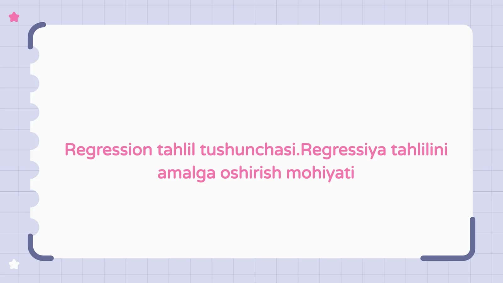 Regressiya tahliliga kirish 1