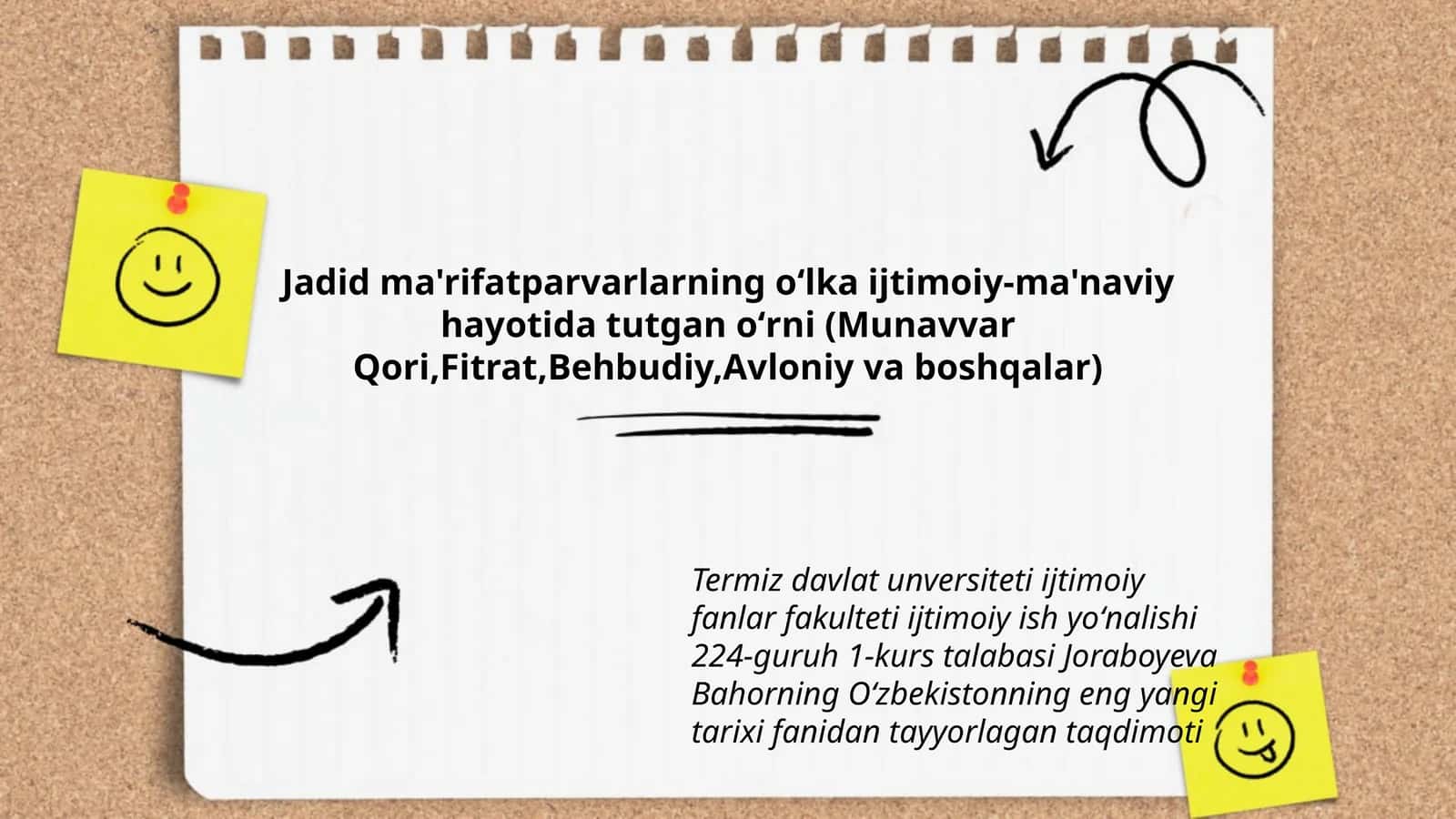 Oʻzbekistonning eng yangi tarixi fanidan tayyorlagan taqdimot 1