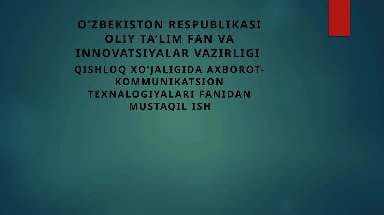 Internettexnologiyalarivaonlaynxizmatlar 1