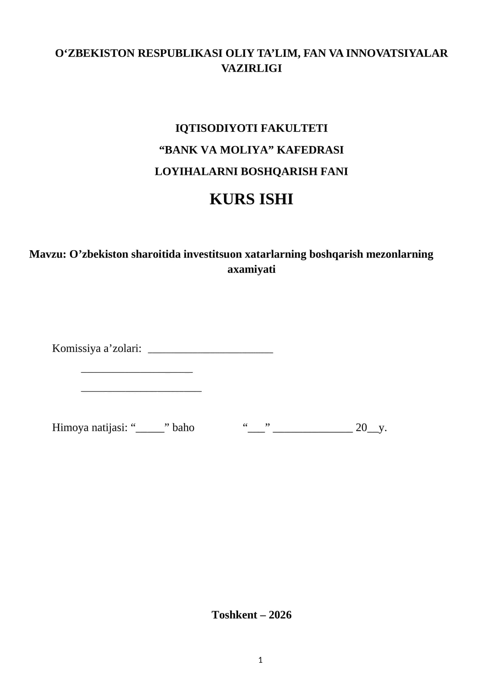KURS ISHI 1