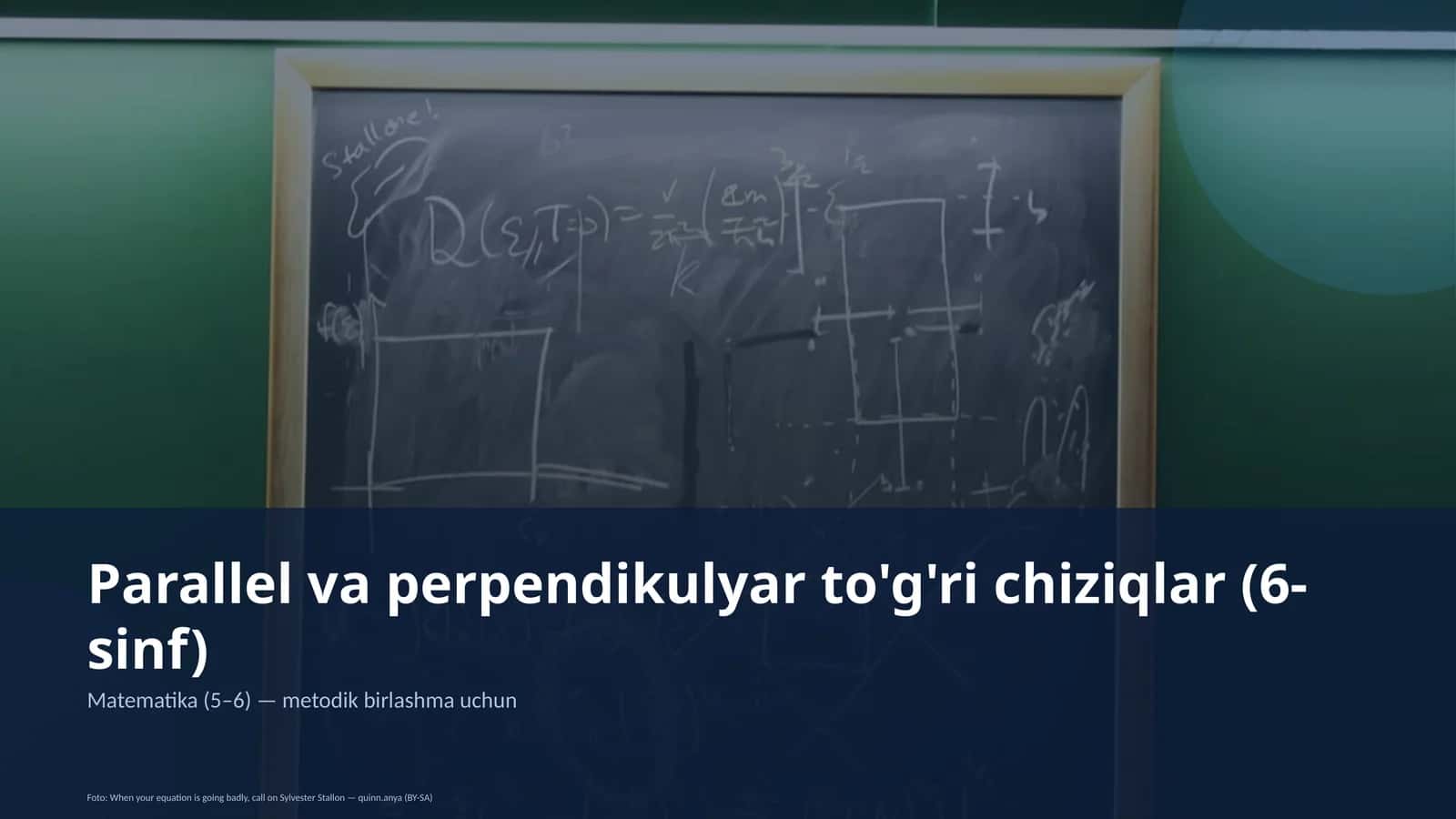 Parallel va perpendikulyar to'g'ri chiziqlar (6-sinf) 1