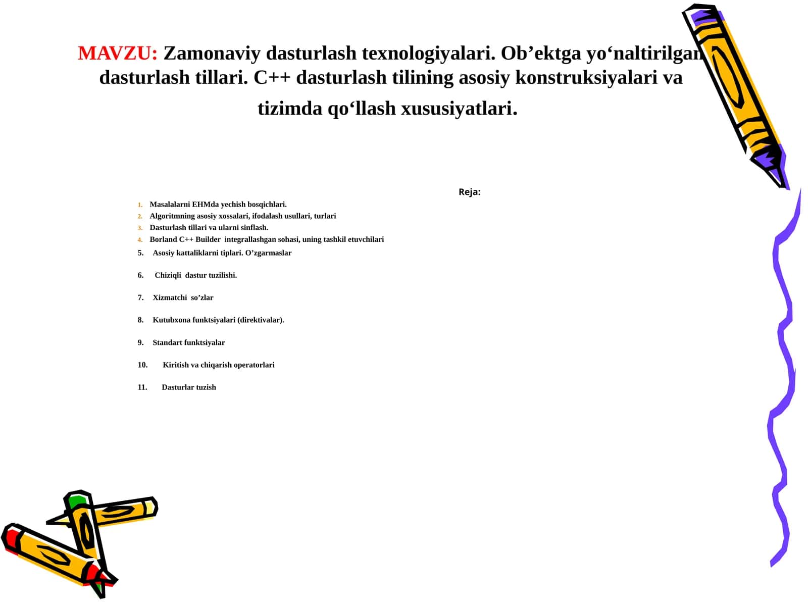 Zamonaviy dasturlash texnologiyalari 1