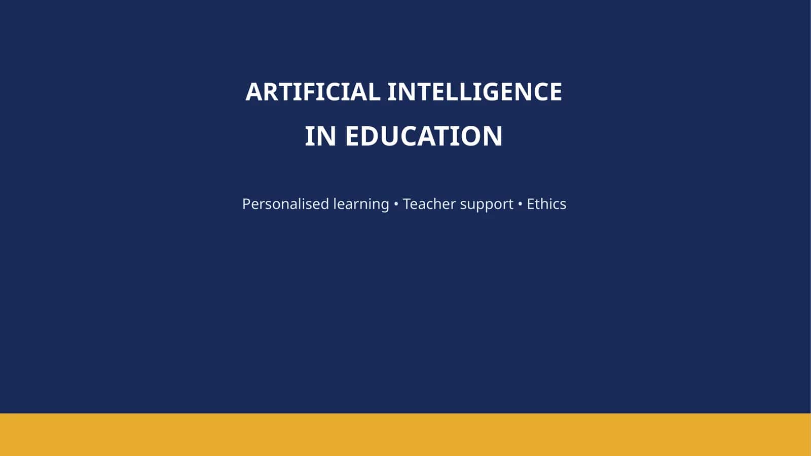 Artificial Intelligence in Education 1