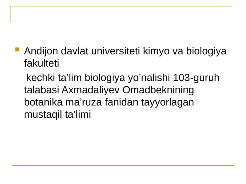 gulning tuzilishi. Androtsey va Genetsiy 1