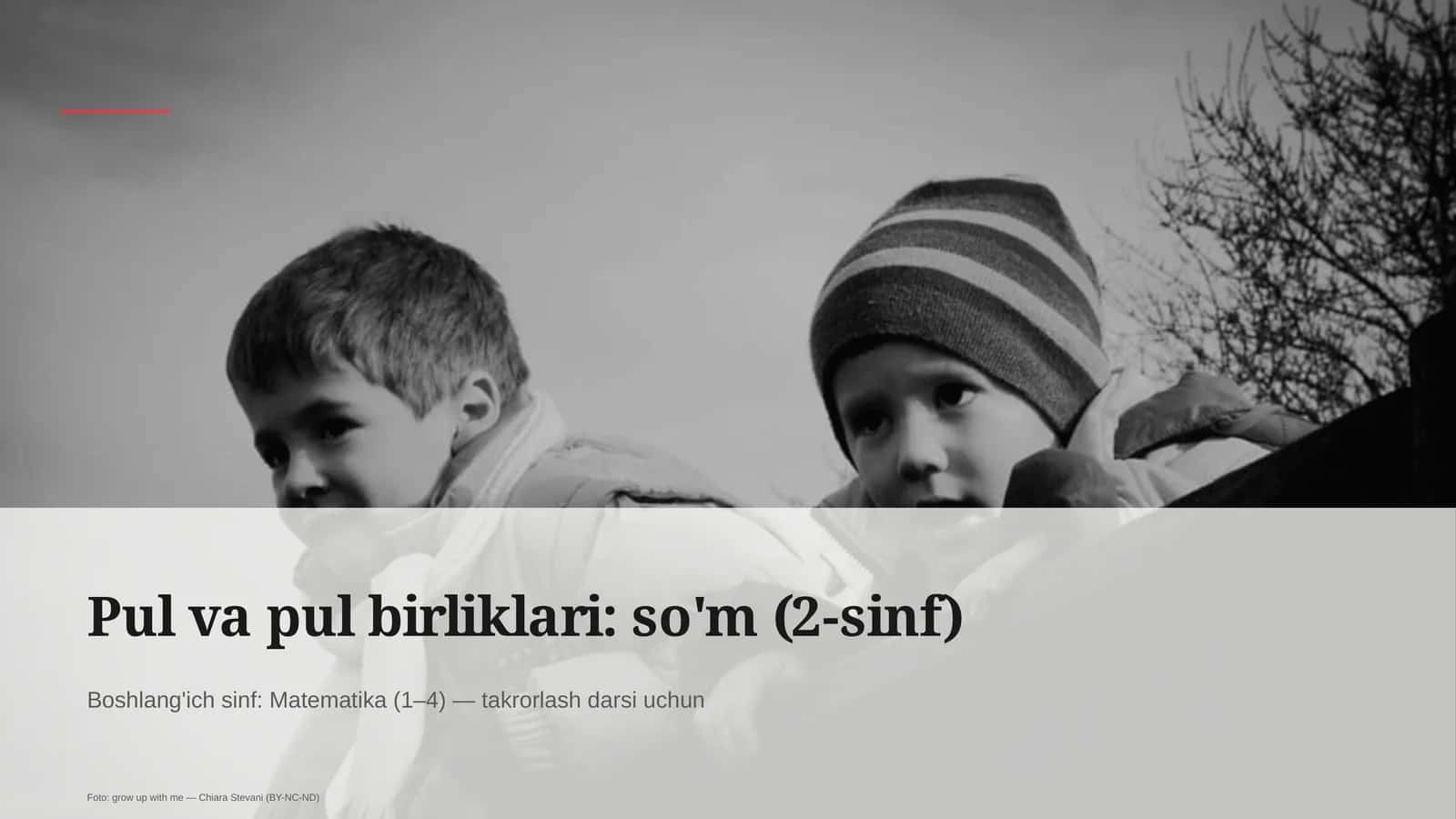 Pul va pul birliklari: so'm (2-sinf) 1