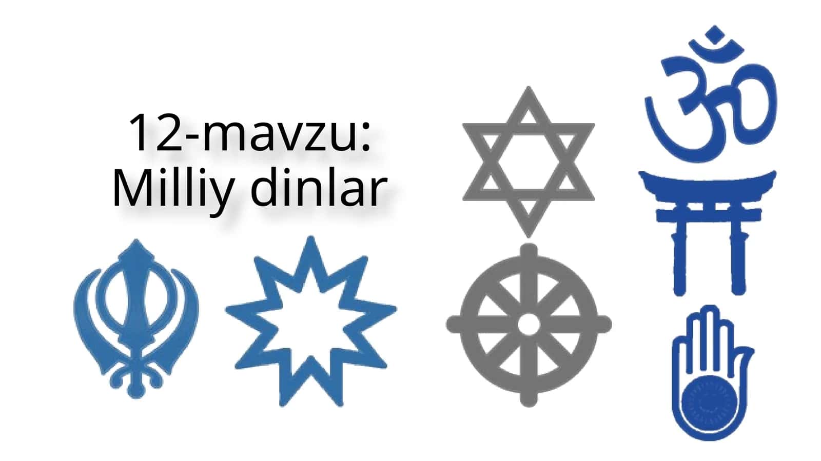 12-mavzu: Milliy dinlar 1