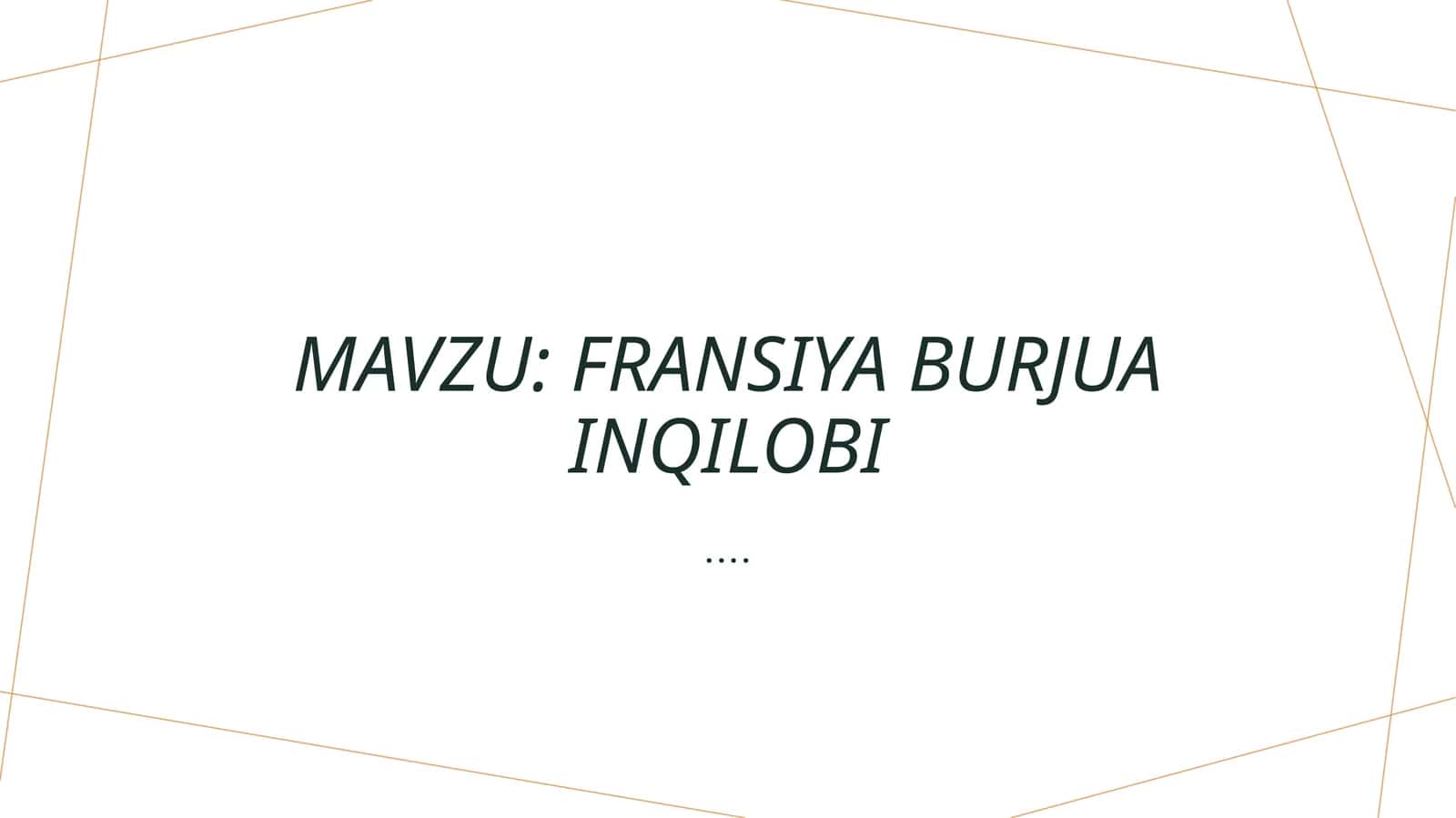 Fransiya burjua inqilobi 1