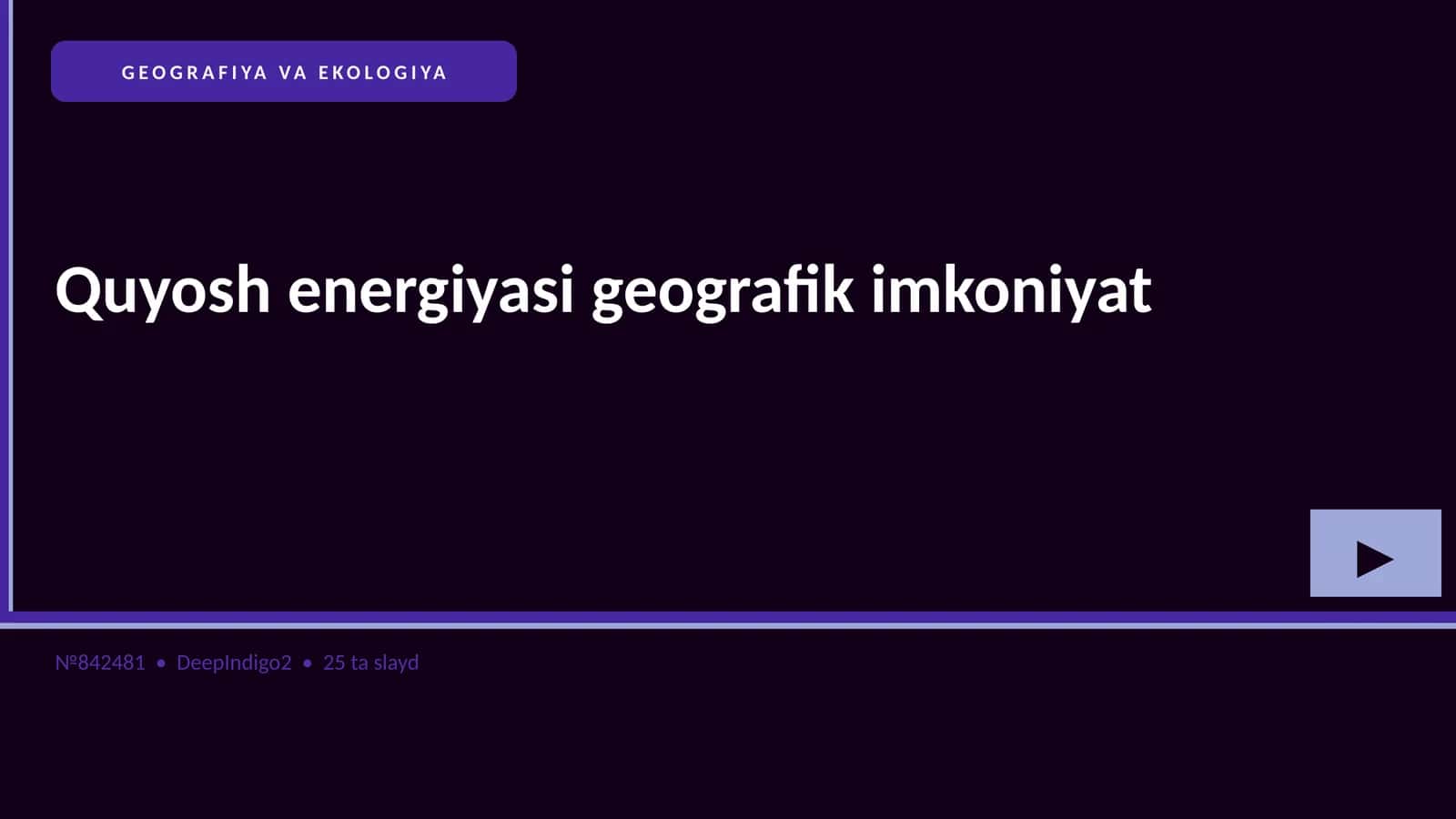 Quyosh energiyasi geografik imkoniyat 1