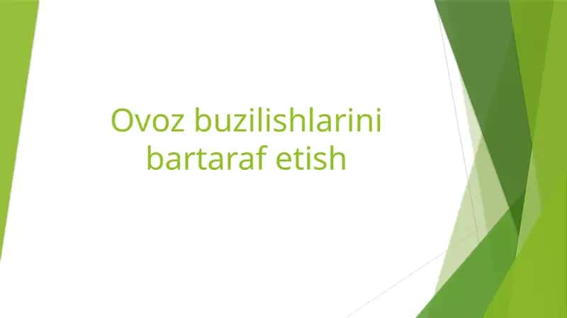 Bolalar ovozini rivojlantirish va tiklash metodikasi 1