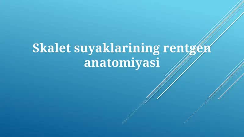 Skaletsuyaklarining rentgenanatomiyasi 1