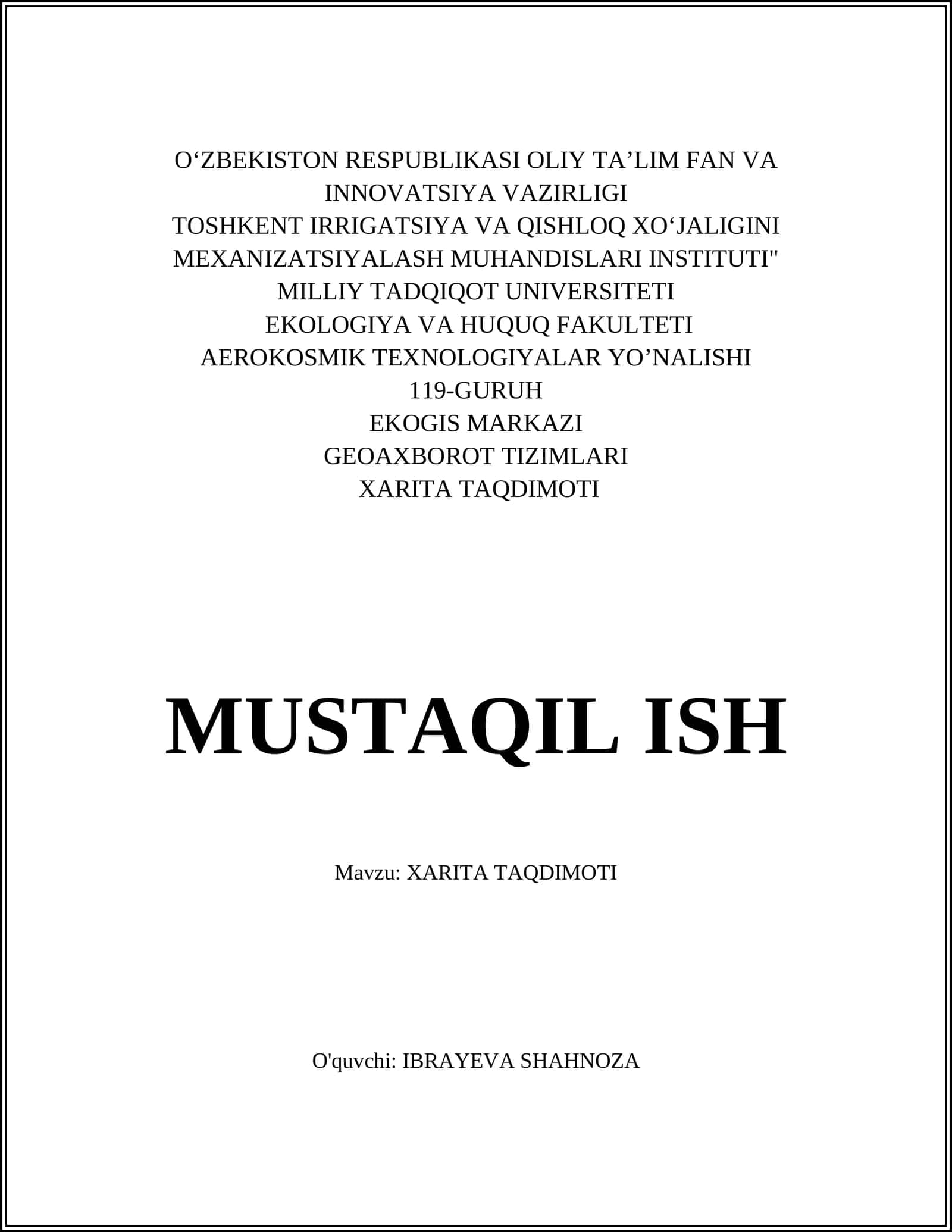 Xarita Taqdimoti 1