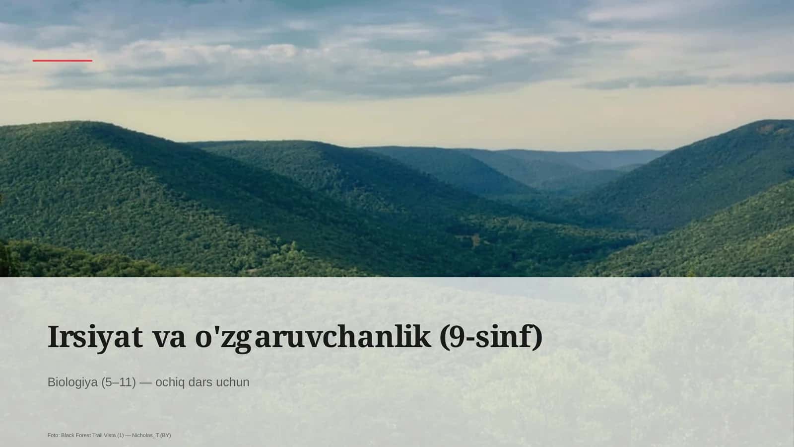 Biologiya (5–11) — ochiq dars uchun 1