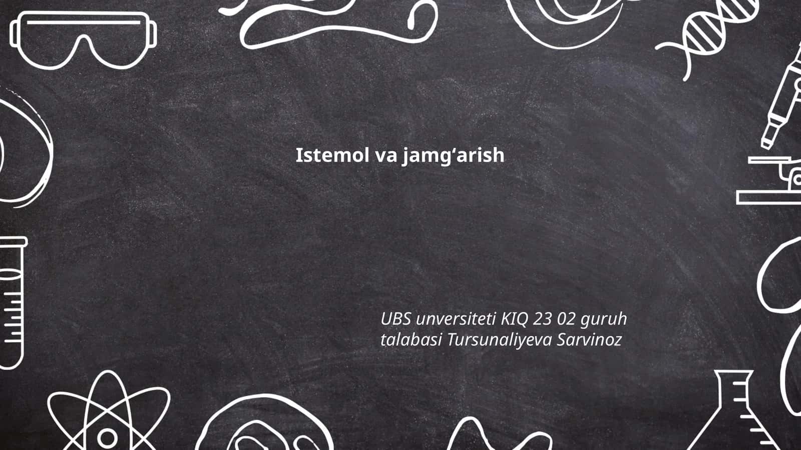 Istemol iqtisodiyoti 1