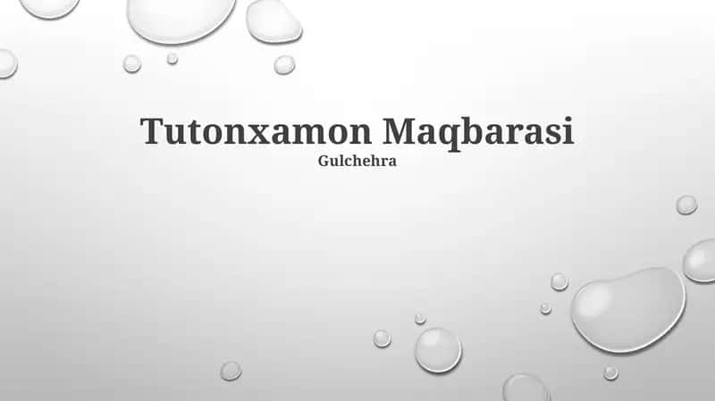 Tutonxamon Maqbarasi 1