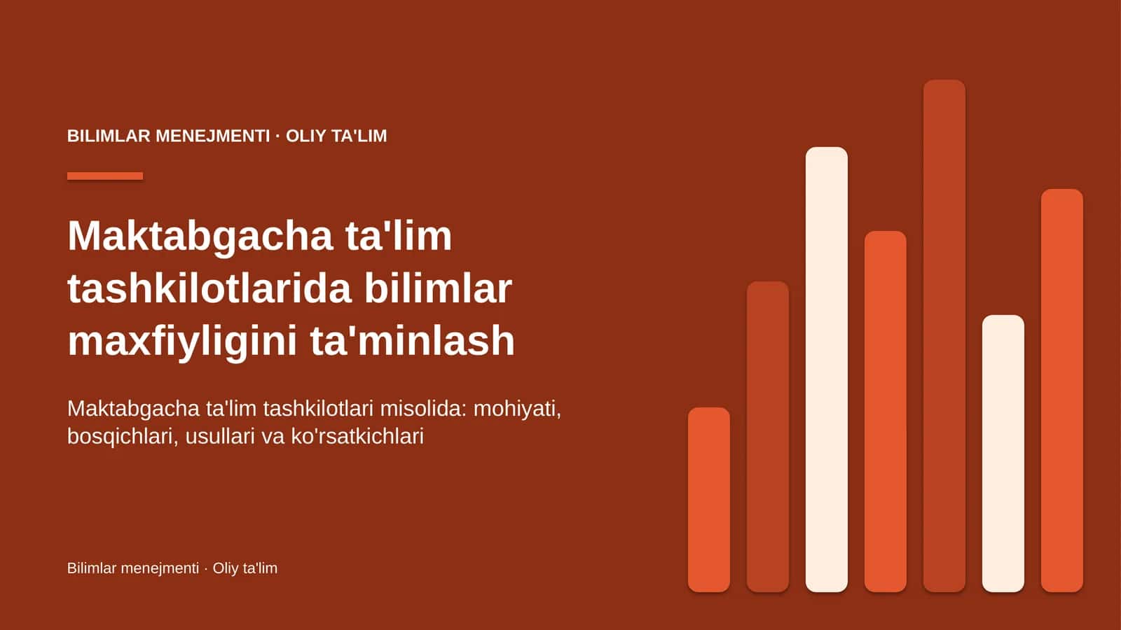 maktabgacha ta'lim tashkilotlarida bilimlar maxfiyligini ta'minlash 1937 1
