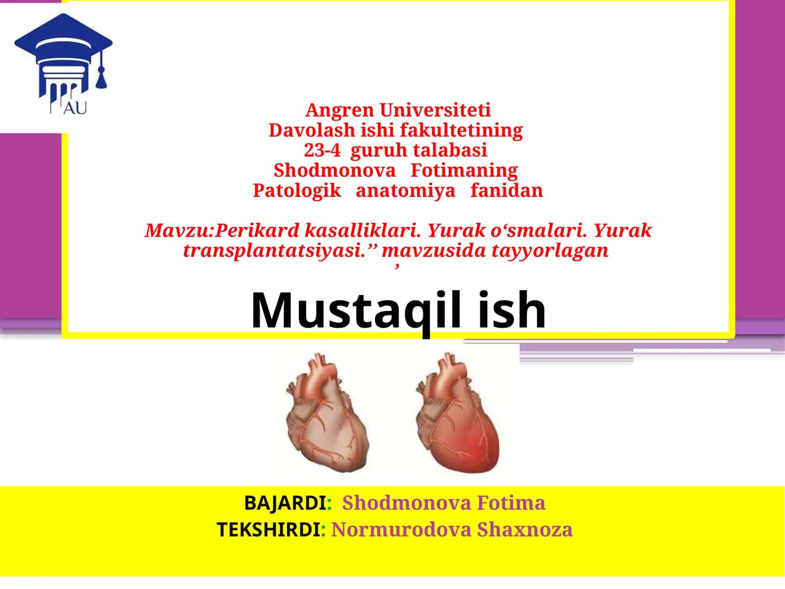 Perikardkasalliklari - Umumiy Tushuncha 1