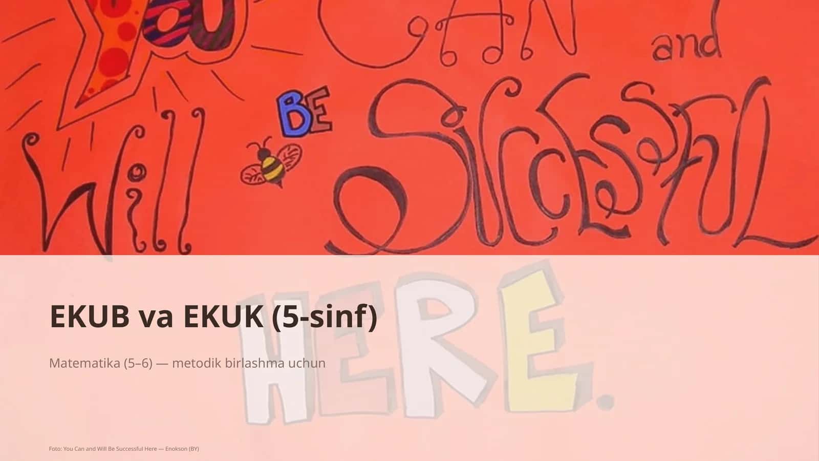 EKUB va EKUK (5-sinf) 1