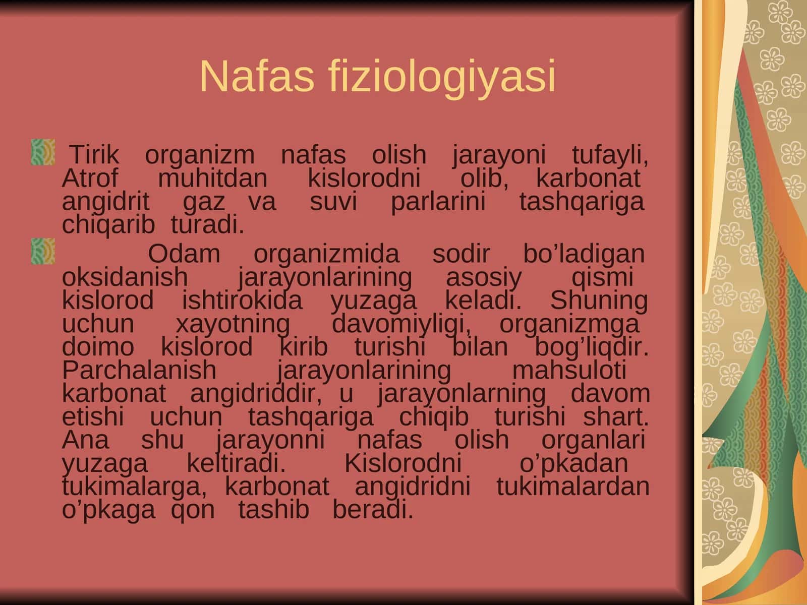 Nafas fiziologiyasi 1