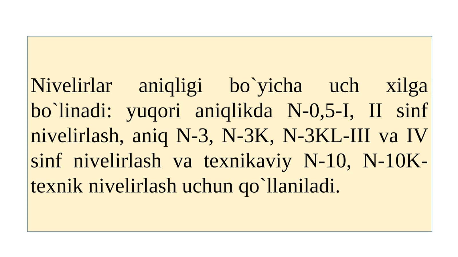 Texnik nivelirlash 1